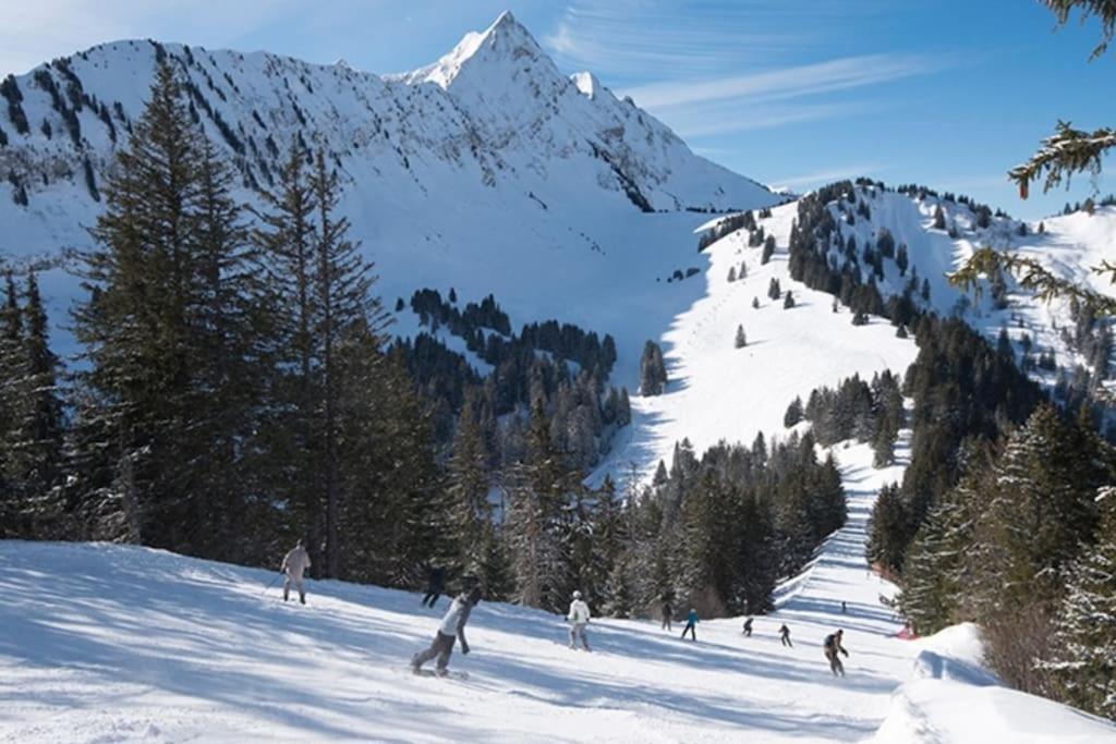 Saint-Jean-dʼAulps Dans Residence Neuve Le Snow Roc Sur Les Pistes, Grand Studio Cosy 5 Pers Avec Terrasse Panoramique, Sauna, Wifi מראה חיצוני תמונה